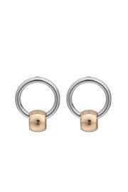 Two Toned Hoop Earrings