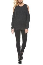  Cold Shoulder Scoop Sweater