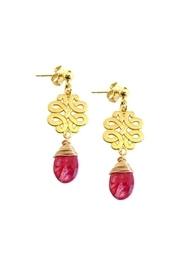  Red-agate Charm Earrings