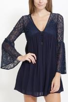  Lacey Bell Sleeve Dress