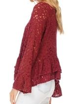  Bell-sleeve Lace Blouse