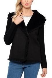  Black Ruffled Cardigan