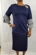  Blue Straight Dress