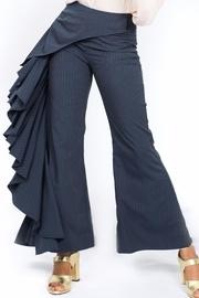  Ruffle Striped Trousers