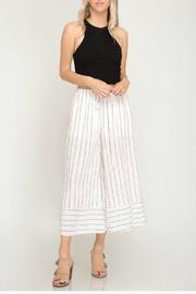  Woven Stripe Cullote Pants