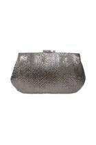  Textured Evening Bag With Circle Detail