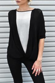  Mesh Crossover Blouse