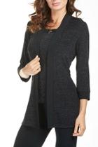  Black & Purple Shimmer Tunic