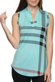  Sleeveless Plaid Top