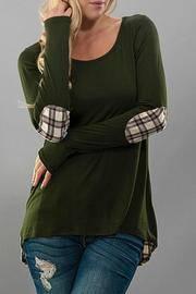  Plaid Elbow Patch Top