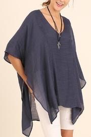 Sheer Blue Tunic Top