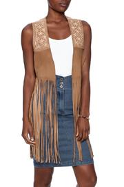  Flower Fringe Suede Vest
