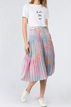  Rainbow Pleated Skirt