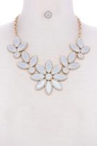  Flower Sky-blue Necklace-set