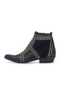  Black-studded Ankle Boot