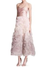  Strapless Textured Gown