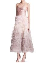  Strapless Textured Gown