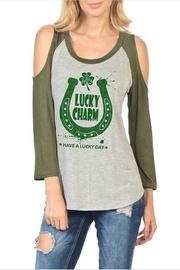 Cold-shoulder Lucky-charm Tee