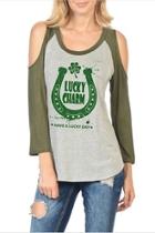  Cold-shoulder Lucky-charm Tee