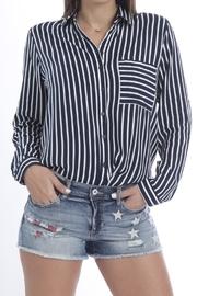  Stripes Button-down Blouse