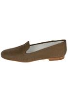  Leather Olive-green Smoking-slipper