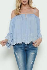  Embroidered Keyhole Blouse