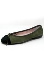  Green Suede Flats