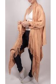  Peachy Fringe Poncho