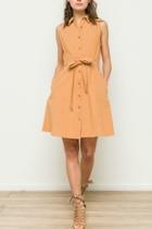  Apricot Shirt Dress