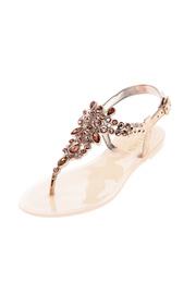 Rose Gold Bejeweled Sandals