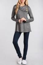  Button Trimmed Top