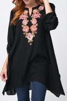 Black Embroidered Tunic