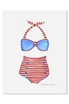  Vintage Bikini Print