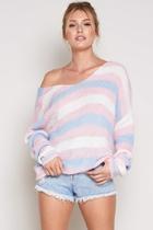  Striped Twist-back Sweater