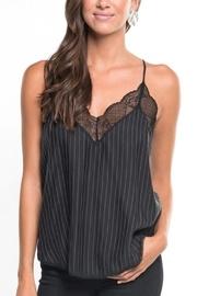  Pinstripe Lace Cami