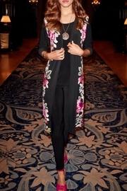  Black Floral Duster