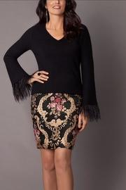  Embellished Brocade Skirt