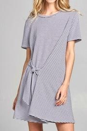  Tie-accent Striped Dress