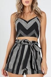  West-coast Textured Crop-top