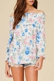 Off-shoulder Floral Blouse