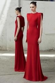  Satin Draped Gown