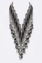  Tribal Bead Bib-necklace