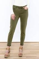  Olive Cropped Jeans