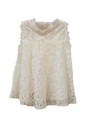  Sleeveless A-line Lace-top
