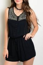  Black Studs Romper