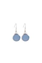  Silver Blue Druzy-earrings