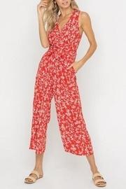  Floral Waist-tie Jumpsuit