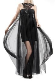  Lace-embellished Tulle Gown