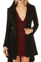  Hi-low Black Coat