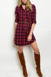 Red/avy Plaid Dress